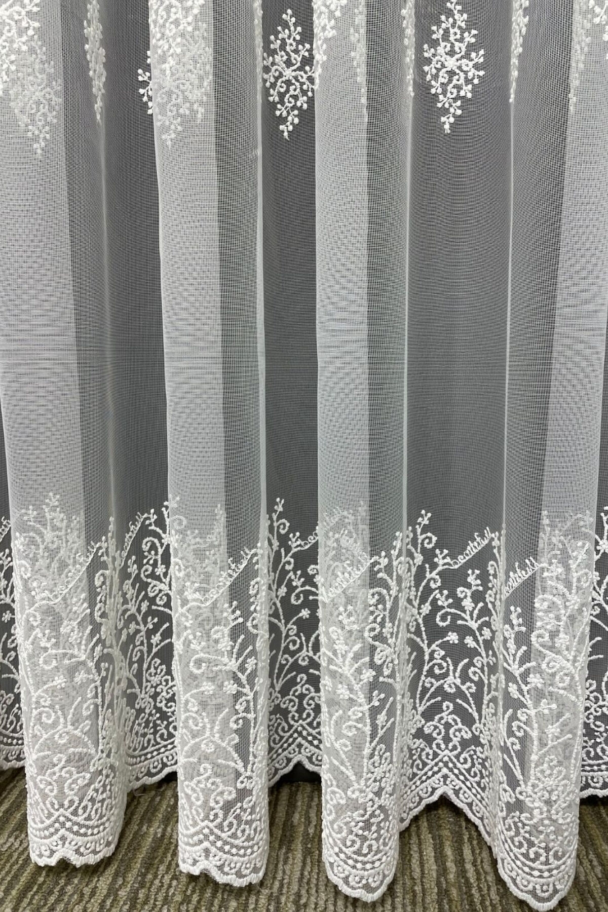 Lizbon Serpme Desen Tül Perde