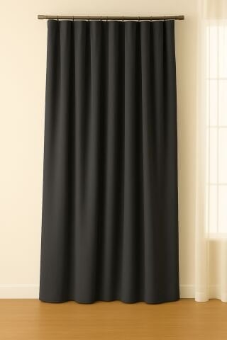 Luna Serisi Kadife Dokulu Fon Perde Antrasit