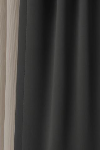 Luna Serisi Kadife Dokulu Fon Perde Antrasit