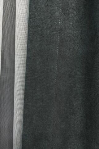 Barcelona Kadife Dokulu Fon Perde Antrasit