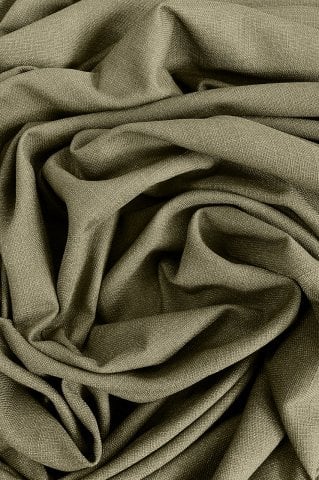 Alaska Keten Fon Perde Haki Yeşili