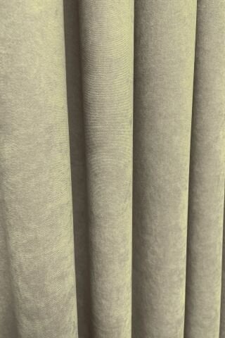 Barcelona Kadife Dokulu Fon Perde Bej